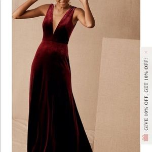 Jenny Yoo velvet maxi dress